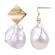 Natural Baroque Keshi Pearl Dangle Stud Earrings PEAR-N020-J28-2