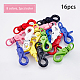 SUPERFINDINGS About 16pcs 8 Colors Brass Swivel Clasps Swivel Lobster Claw Clasp Purse Hardware for Straps Bags Belting Outdoors Tents Pet IFIN-FH0001-04-7