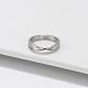 925 anillo cruzado de plata de ley con baño de rodio RJEW-C064-33B-P-3