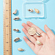 SUNNYCLUE 1 Box 10Pcs Natural Cowrie Shell Charms Oval Spiral Shell Seashell Pendant Conch Shell for Jewellery Making Charms Deco Crafts Summer Beach Bracelet Earring Supplies Brass Eyelet Adult Women SSHEL-SC0001-16-3