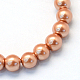 Baking Painted Pearlized Glass Pearl Round Bead Strands HY-Q003-10mm-50-2