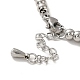 304 bracelet breloque coeur en acier inoxydable avec 201 perles rondes en acier inoxydable pour femme BJEW-B057-12P-3