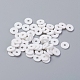 Плоские круглые экологически чистые бусины из полимерной глины ручной работы CLAY-R067-8.0mm-17-4
