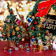 Ahadermaker 6 bolsa decoraciones colgantes de tambor láser de espuma con tema navideño AJEW-GA0005-89-5
