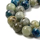 Azzurrite blu naturale in fili di perle di calcite G-NH0003-F01-02-4