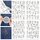 4 лист 11.6x8.2-дюймовых рисунков вышивки палочками и стежками DIY-WH0455-006-1