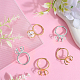 4 pieza de accesorios de anillo ajustables de latón de 2 colores&nbsp;KK-BBC0023-71-4