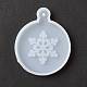 Рождественская тема diy плоская круглая с кулоном в виде снежинки силиконовые Молды DIY-F114-34-2