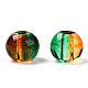 Abalorios de vidrio pintados con spray redondos de mixto color y estilo DGLA-X0003-6mm-3