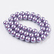 Brins de perles rondes en verre teinté écologique HY-A002-10mm-RB056-2