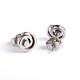 Vortex 304 Stainless Steel Ear Studs EJEW-F0075-019P-1