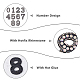 HOBBIESAY 10Pcs Number Hotfix Rhinestones Patches Shiny Iron Sewing Black Resin Appliques with Hot Melt Adhesive Clothing Garments Stickers Patches for Birthday Fabric Decorations DIY-HY0001-07-4