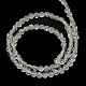 Faceted Flat Round Frosted Crystal Glass Beads Strands GLAA-F007-A01-3