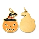 Halloween Ion Plating(IP) 304 Stainless Steel Charms STAS-D066-06G-1