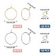 Unicraftale 120Pcs 2 Color 316 Surgical Stainless Steel Hoop Earring Findings STAS-UN0043-01-3