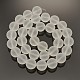 Chapelets de perles rondes en verre transparent mat FGLA-P002-6mm-03-1