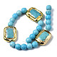 Chapelets de perles en turquoise synthétique G-Q998-011-2