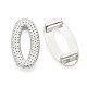 Oval Alloy Slide Charms PALLOY-P071-P-1