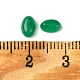 天然石ホワイトジェイドカボション  オーバル  染め  グリーン  6x4x2~2.5mm G-A094-01A-19-3