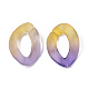 Spray Painted Two Tone Transparent Acrylic Linking Rings X-OACR-S036-001A-N-3