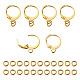 Brass Huggie Hoop Earring Findings & Open Jump Rings KK-TA0007-83G-6