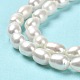 Fili di perle di perle d'acqua dolce coltivate naturali PEAR-E016-129-4