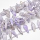 Electroplate de piedras preciosas abalorios de cristal de cuarzo natural hebras G-L135-11-1