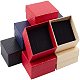 Nbeads20個厚紙ジュエリーボックス  ジュエリーギフトボックス長方形の紙ギフトボックス、ジュエリーのパッケージングと保管用スポンジ付き  9.7x7.8x3.9cm CBOX-NB0001-09-1