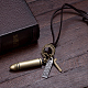 Pendentif ajustable en alliage de zinc pour hommes et colliers lariat avec cordon de cuir NJEW-BB16016-A-7