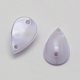 Accessoires de liens de vêtement en acrylique imitation perles avec 2 trou ACRT-M017-6x10mm-PM-2