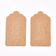 ジュエリーディスプレイクラフト紙の価格タグ  長方形  砂茶色  80x45x0.3mm  50個/袋 CDIS-WH0005-05J-1