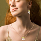 Anattasoul perle en plastique perlée fleur de vie boucles d'oreilles et chaîne à maillons bracelet et pendentif collier SJEW-AN0001-19-6