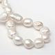 Oval Natural Cultured Freshwater Pearl Beads Strands PEAR-R015-32-2