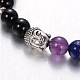 Étirer bijoux bouddhiste multicolores bracelets de pierres précieuses de chakra BJEW-JB01687-3