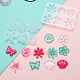 Stampi in silicone con fiori e conchiglie e stelle marine e zampa e farfalle DIY-P059-07-1