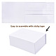 BENECREAT 2PCS White Magnetic Gift Box 22x16x10cm Rectangle Presentation Box with Magnetic Seal Lid for Weddings Parties Birthday Christmas CON-BC0005-88B-5