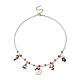 Halskette mit Anhänger aus Legierung mit Weihnachtsbaum NJEW-JN04301-1
