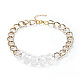 Aluminum Curb Chain Jewelry Sets SJEW-JS01095-2