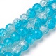 Chapelets de perles bicolores en verre craquelé GLAA-F098-03E-03-1