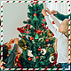 DIY クリスマスをテーマにしたペンダント装飾作成キット  雪の結晶、花輪、靴下、鹿の木のペンダントを含む  麻のロープ  アイアン製ベルペンダント  ミックスカラー DIY-WH0430-094-6
