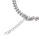 304 Stainless Steel Cobs Chain Bracelets for Men Women STAS-B039-08P-3