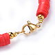 Handmade Polymer Clay Heishi Beaded Necklaces NJEW-JN02449-04-3