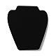 紙で覆われたベルベットのジュエリー ペンダント ネックレス ディスプレイ スタンド  バスト形状  ブラック  折りたたみ：10x18.5x20.5cm NDIS-WH0010-12-1