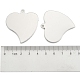 201 Stainless Steel Heart Stamping Blank Tag Pendants STAS-S031-16-3