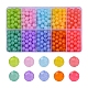 600pcs 10 couleurs perles acryliques transparentes MACR-YW0001-83-1