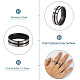 Crafans 6 Uds 3 colores anillos de banda lisos de acero inoxidable RJEW-CF0001-02-4