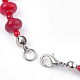 Bracelets en perles de corail synthétique BJEW-S134-108-3