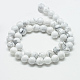 Chapelets de perles en howlite naturelle G-T049-6mm-21-2
