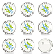 Globleland 9 pz salute spilla in banda stagnata unisex perni accessori borsa covid-19 perni vaccino bottoni per souvenir squadra festa JEWB-WH0012-014-1