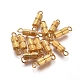 真鍮製ネジ式クラスプ  チューブ  ゴールドカラー  15mm  穴：1.8mm  クラスプ：8x3.5mm KK-TAC0002-68B-G-2